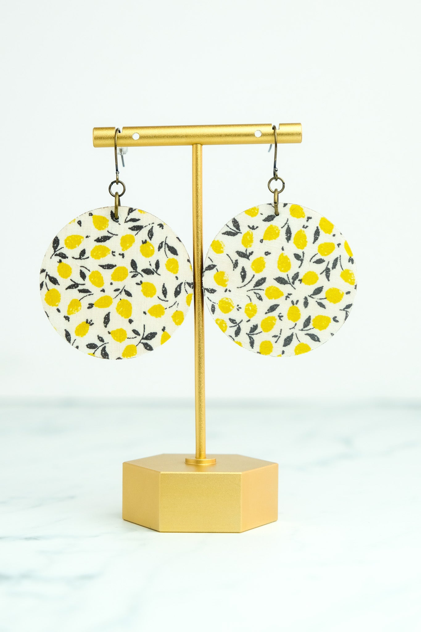 Liberty Disc Ed Yellow Earrings