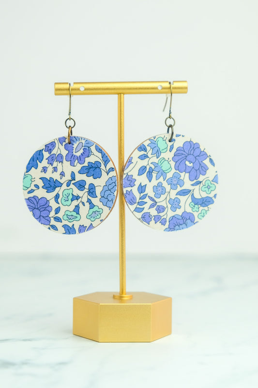 Liberty Disc Danjo Blue Earrings