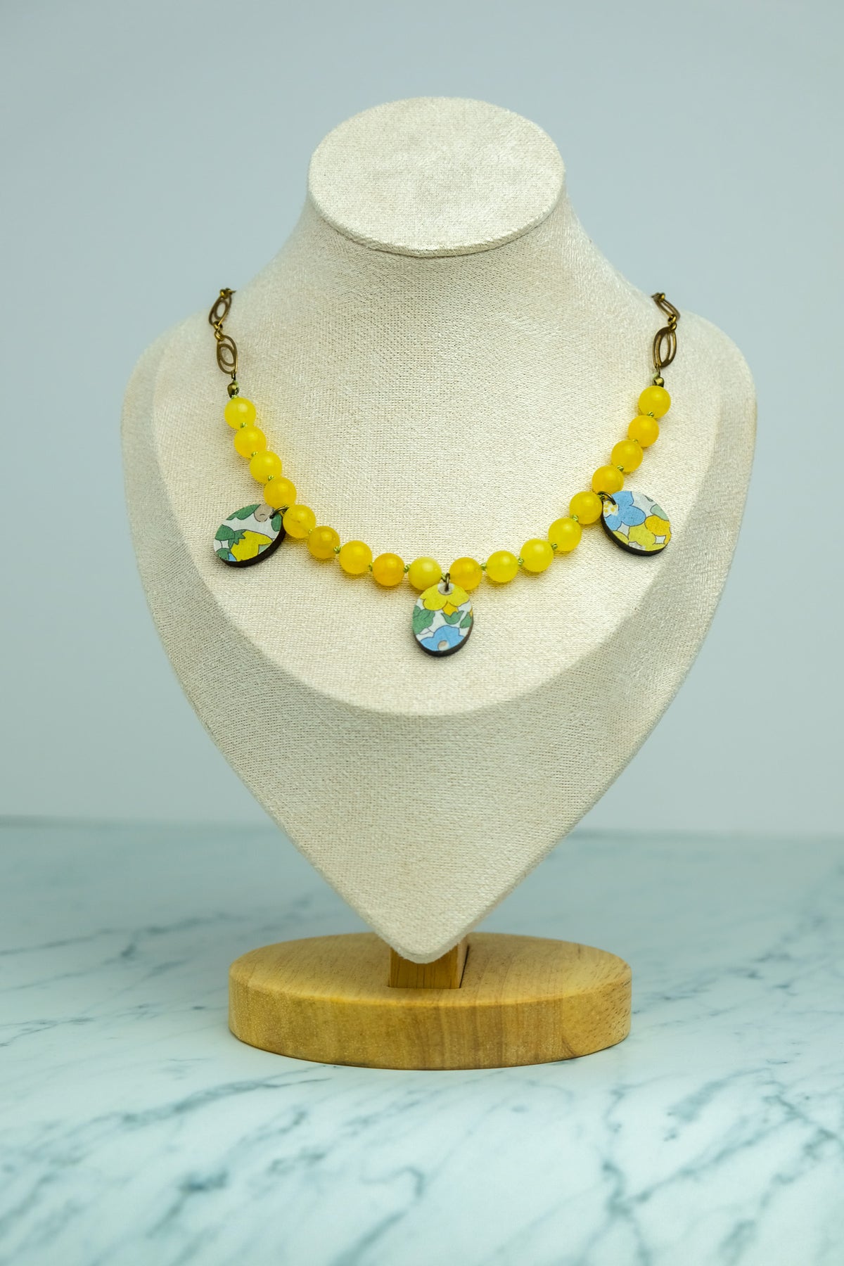 Liberty Yellow Jade and Betsy Berry Necklace