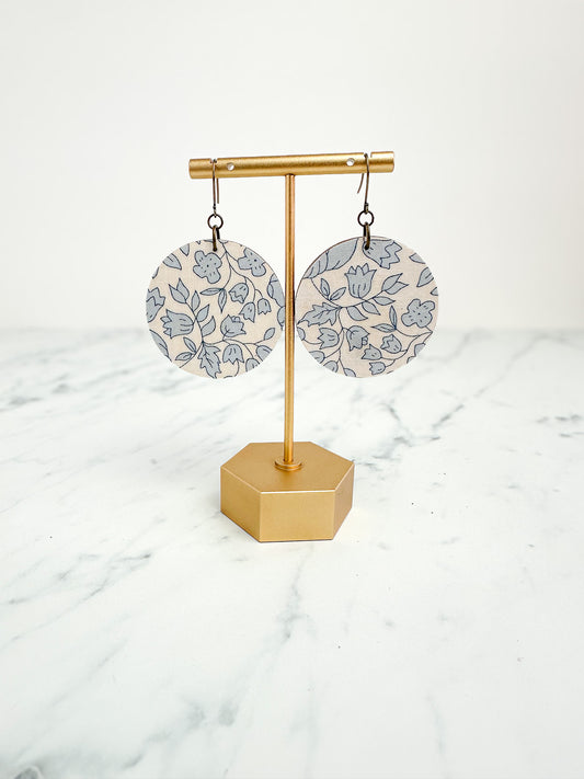 Liberty Disc Danjo Sky Blue Earrings