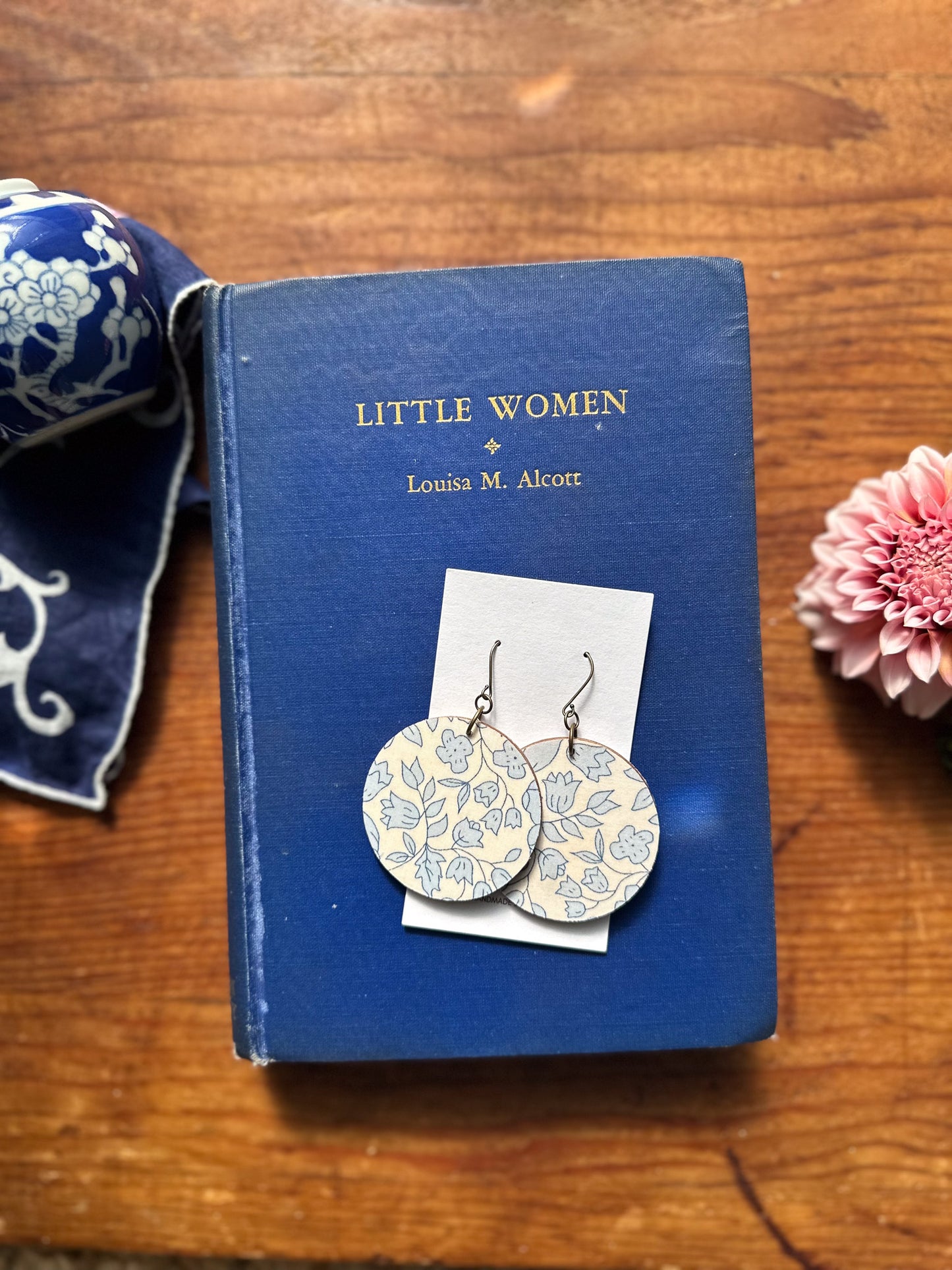 Liberty Disc Danjo Sky Blue Earrings