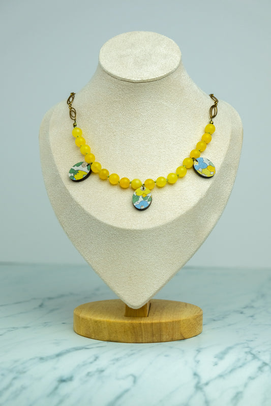 Liberty Yellow Jade and Betsy Berry Necklace