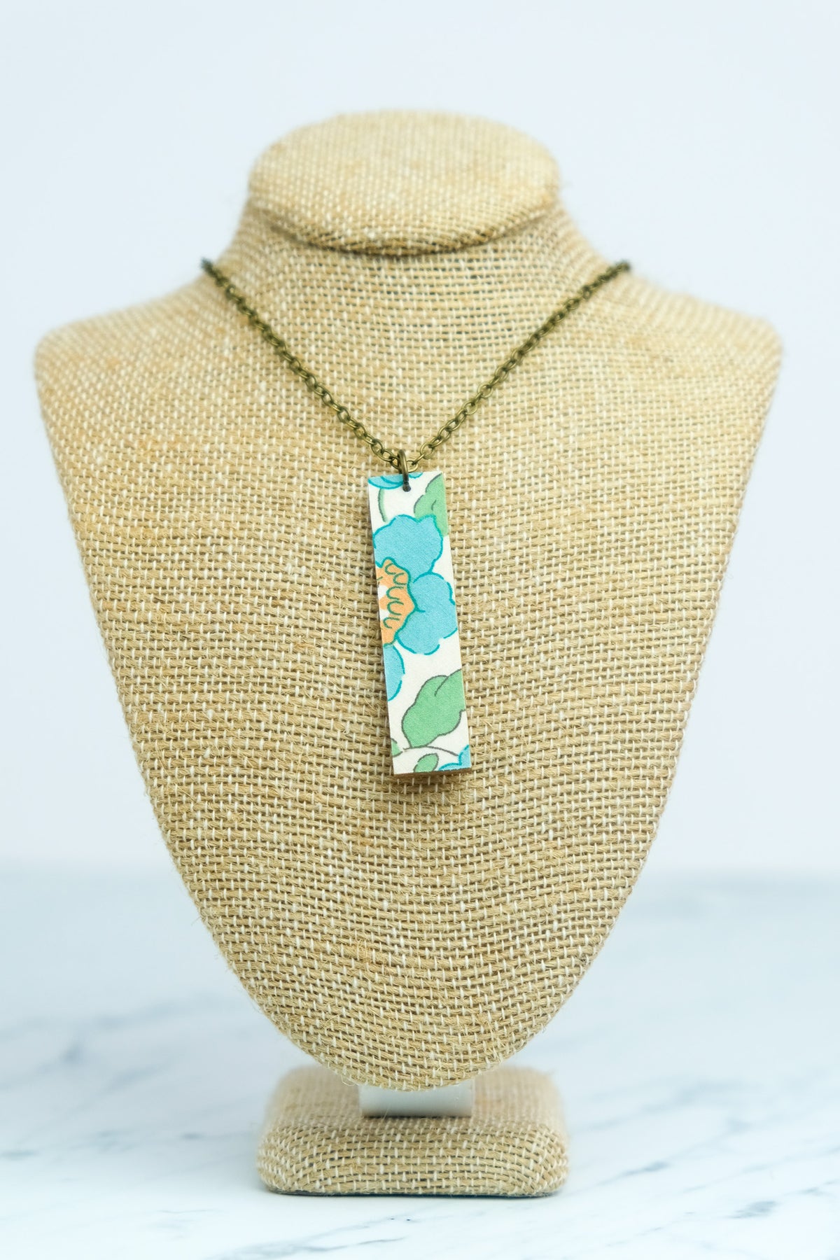 Liberty Betsy Green Bar Necklace