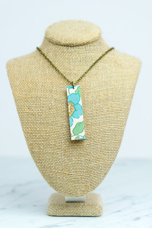 Liberty Betsy Green Bar Necklace