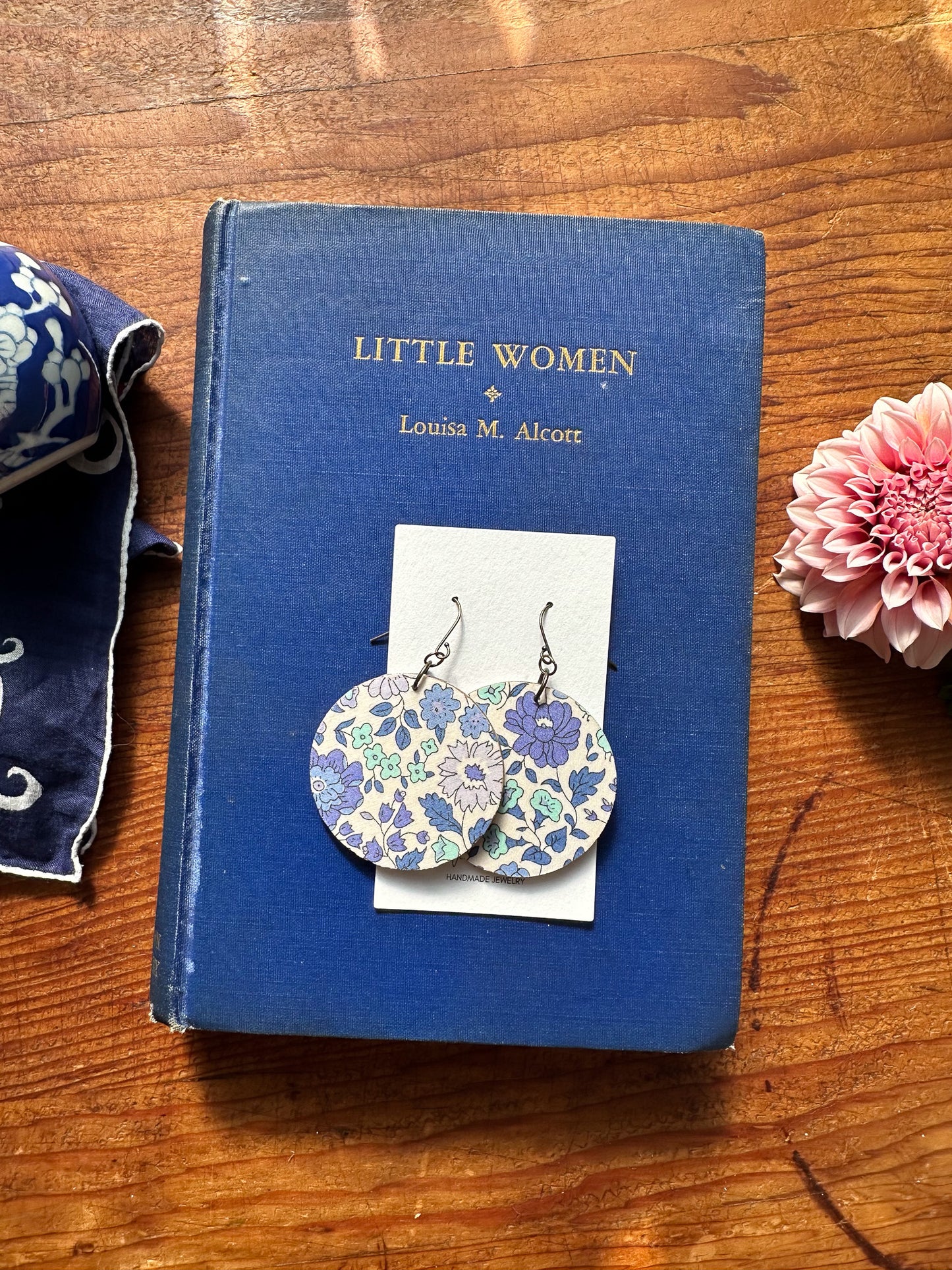 Liberty Disc Danjo Blue Earrings